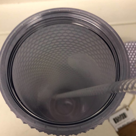 Starbucks 2021 Holiday Icy lilac Bling Studded Cold Cup Tumbler 24oz NEW + - Picture 6 of 6